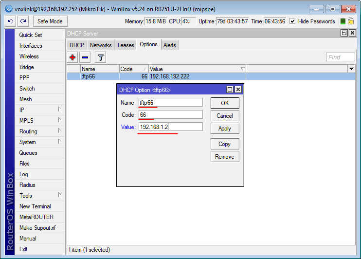 mikrotik dhcpd tftp mikrotik dhcpd tftp
